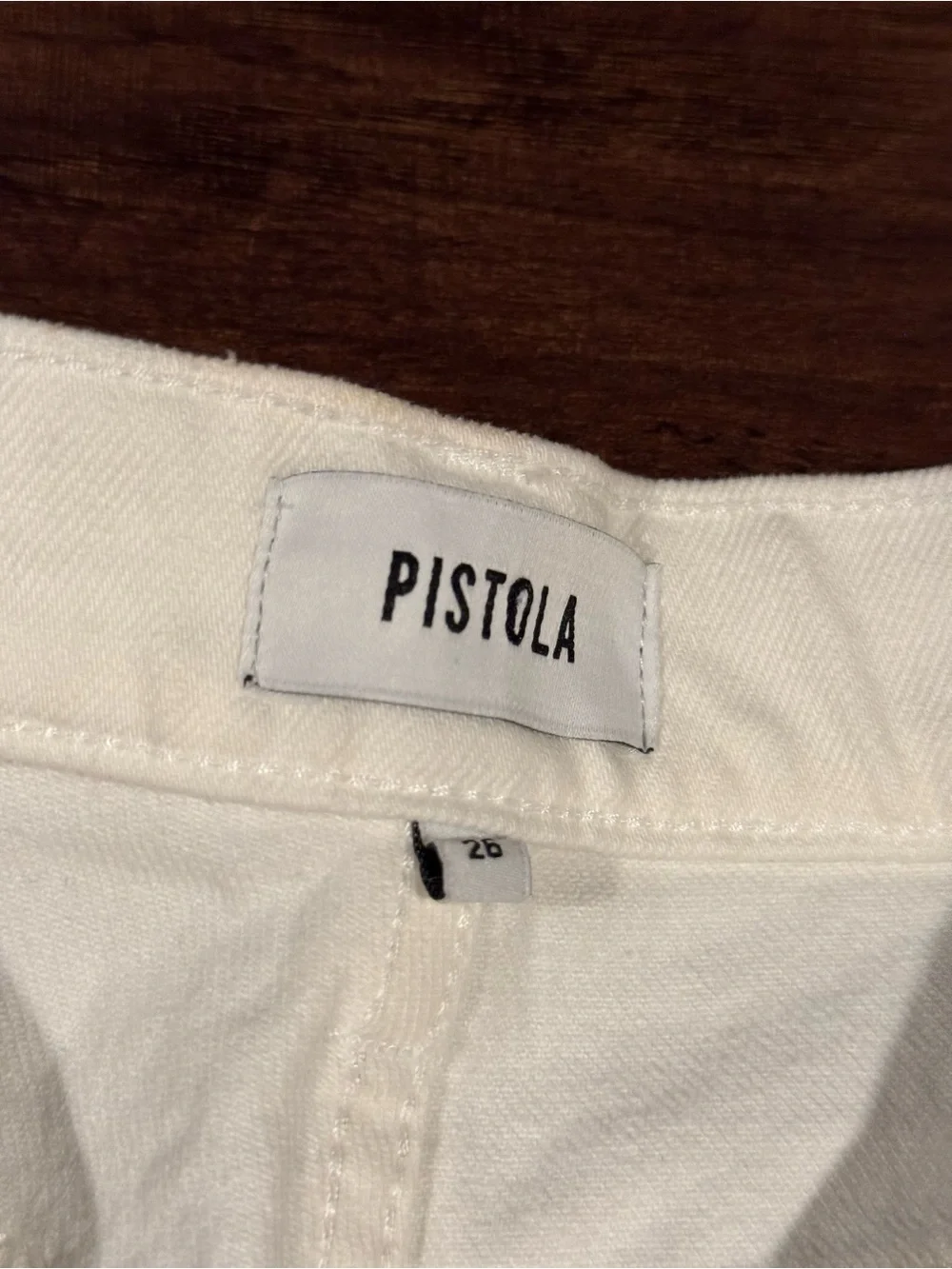 Pistola Nolan Relaxed Straight Cut Off White Size 26